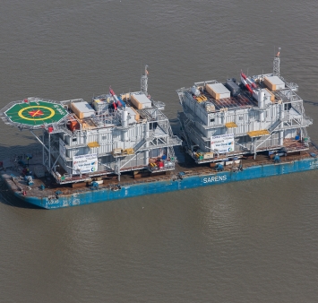 Gemini’s two HV offshore substations sail out